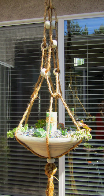 homemade rope plant hangers
