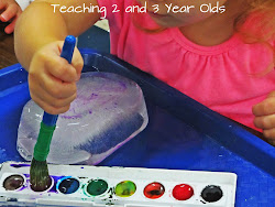 ice painting olds teaching watercolor children watercolors preschool preschoolers block brush blocks paint