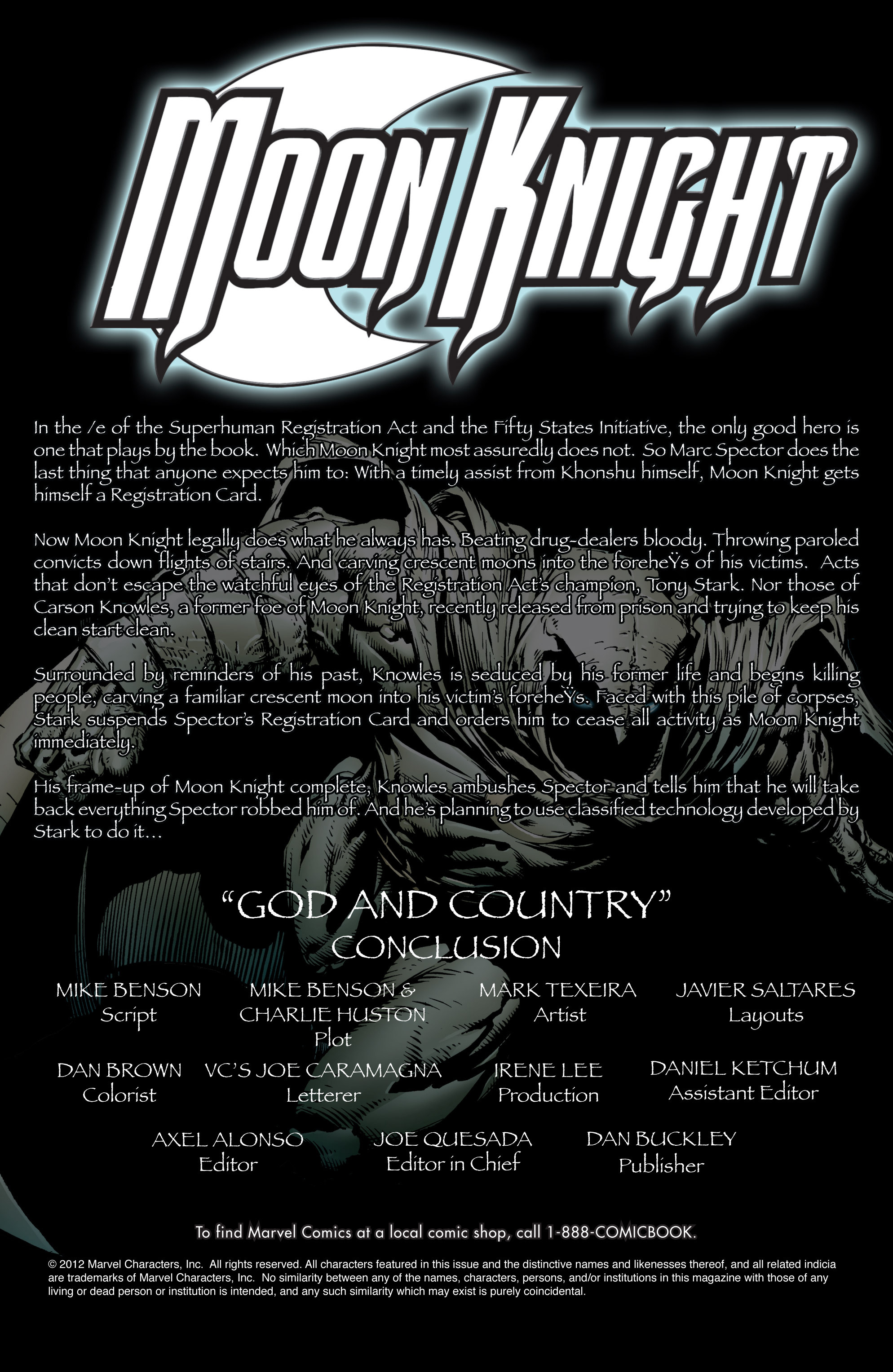 Read online Moon Knight (2006) comic -  Issue #19 - 2