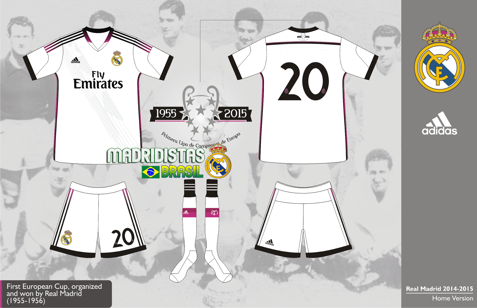 uniforme do real madrid branco