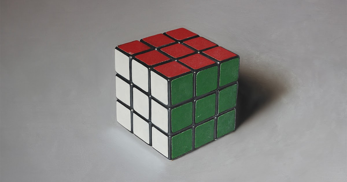 Rubiks Cube Oil Painting on Canvas (time lapse) Marcello Barenghi