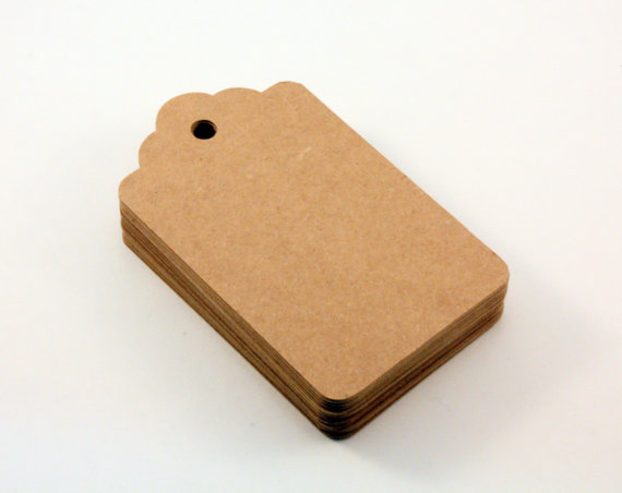 Your one-stop wedding centre - gifts, deco, favors and such!: Blank Kraft Gift Tag (brown/white)