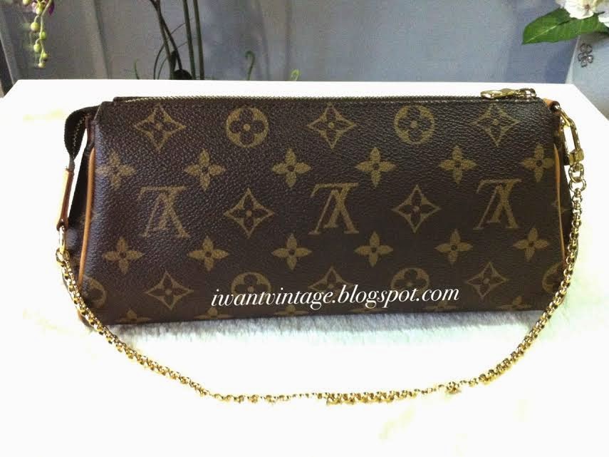 I Want Vintage | Vintage Designer Handbags: Louis Vuitton Eva Clutch Monogram (M95567)
