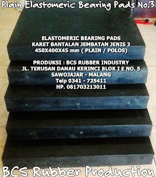 Elastomer Bearing Pads - BCS Rubber Industry,Bantalan jembatan ,Karet Bantalan Jembatan