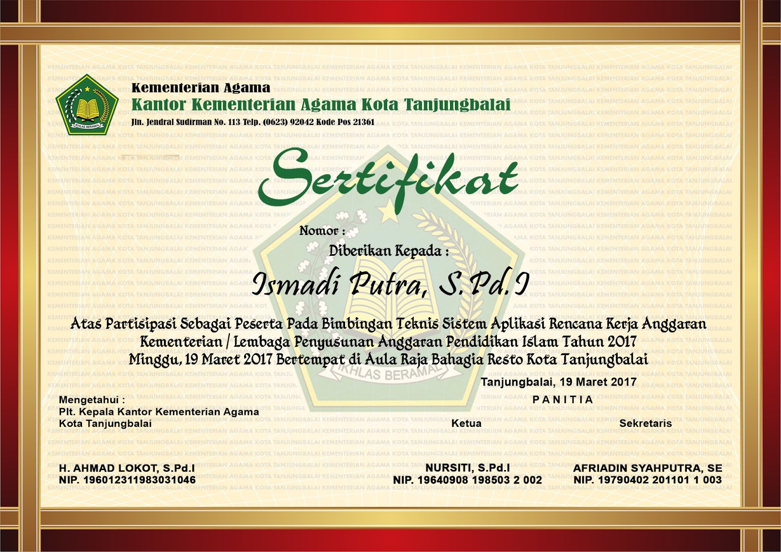 + Desain Sertifikat Kosong Islami, Sketsa Populer!