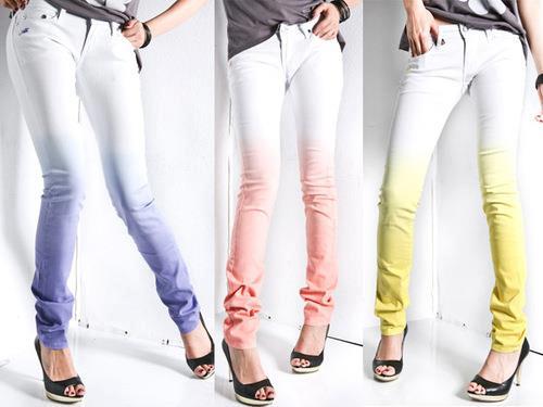 calça jeans branca customizada