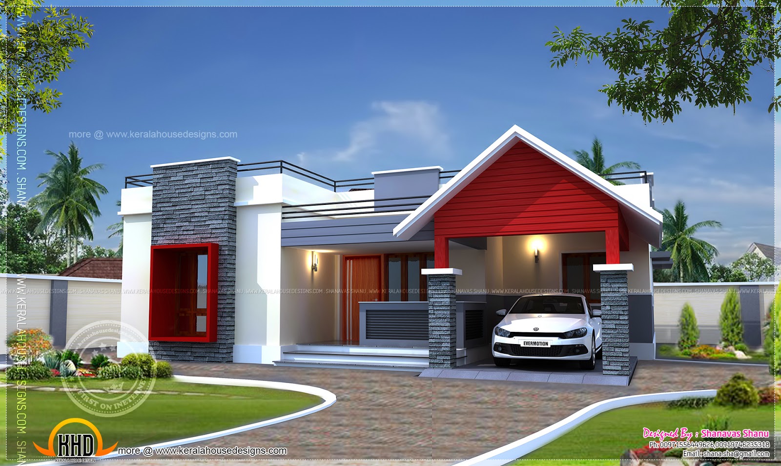 Modern single  floor  house 