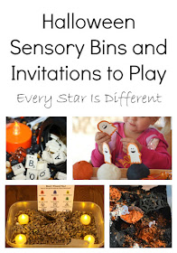 Halloween Sensory Bins and Invitations to Play for Kids