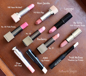 Burberry Kisses Lipstick in No.33 Rose Pink Lip Glow Balm in Pink Peony Swatches Review