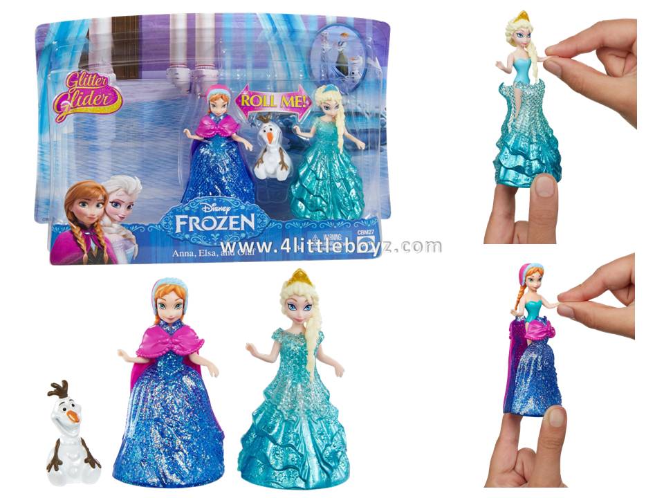 Disney Frozen Glitter Glider Anna, Elsa and Olaf Doll Set 4littleboyz