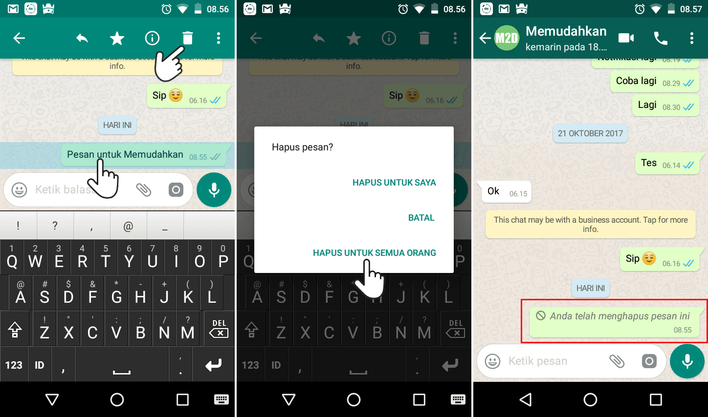 Cara Menghapus Pesan Whatsapp Yang Terlanjur Terkirim Memudahkan