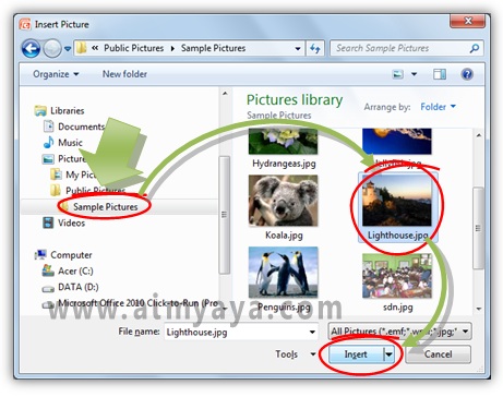 Gambar:  Memilih gambar backround untuk slide Microsoft Powerpoint