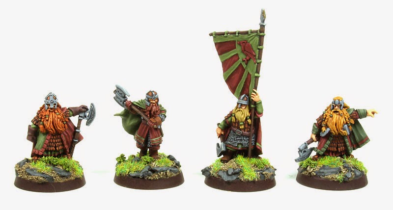 Lord of the Rings Dwarves - Dain, Gimli, Banner Dude and Balin
