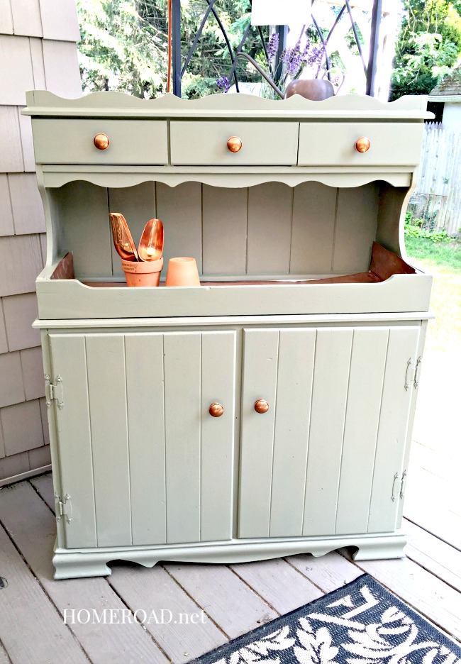 A Vintage Copper Hutch Potting Bench