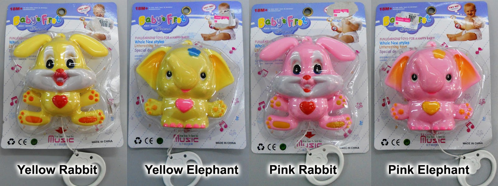 BongBongIdea BABY MUSICAL TOY PULL STRING RABBIT