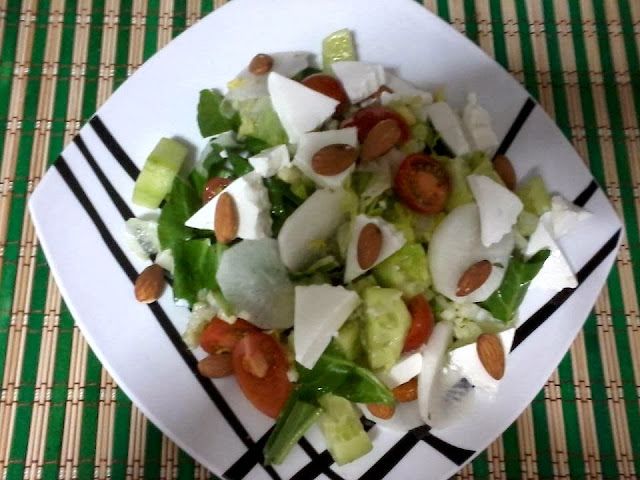 salada com queijo fresco Receita de salada com queijo fresco