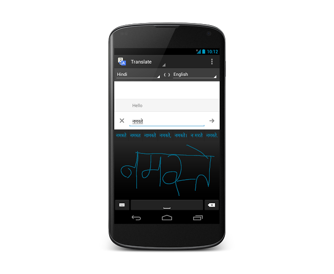 Google Translate for Android now supports Hindi and Thai handwriting input and add languages for Camera Input