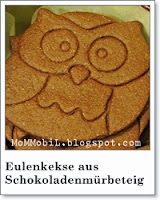 Eulen Plätzchen, Owl cookies, Schokoladenkekse Eule