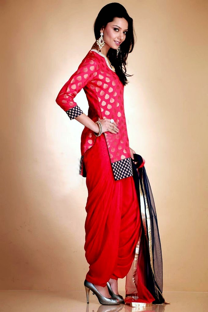 Patiala Salwar Patiala Trouser with Short Kurta for Girls Latest