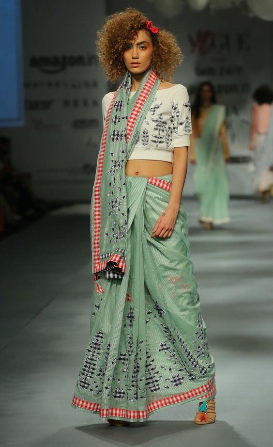 simple saree drape