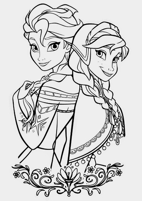 Kumpulan Gambar Frozen Diwarnai Sketch Coloring Page View Larger Image