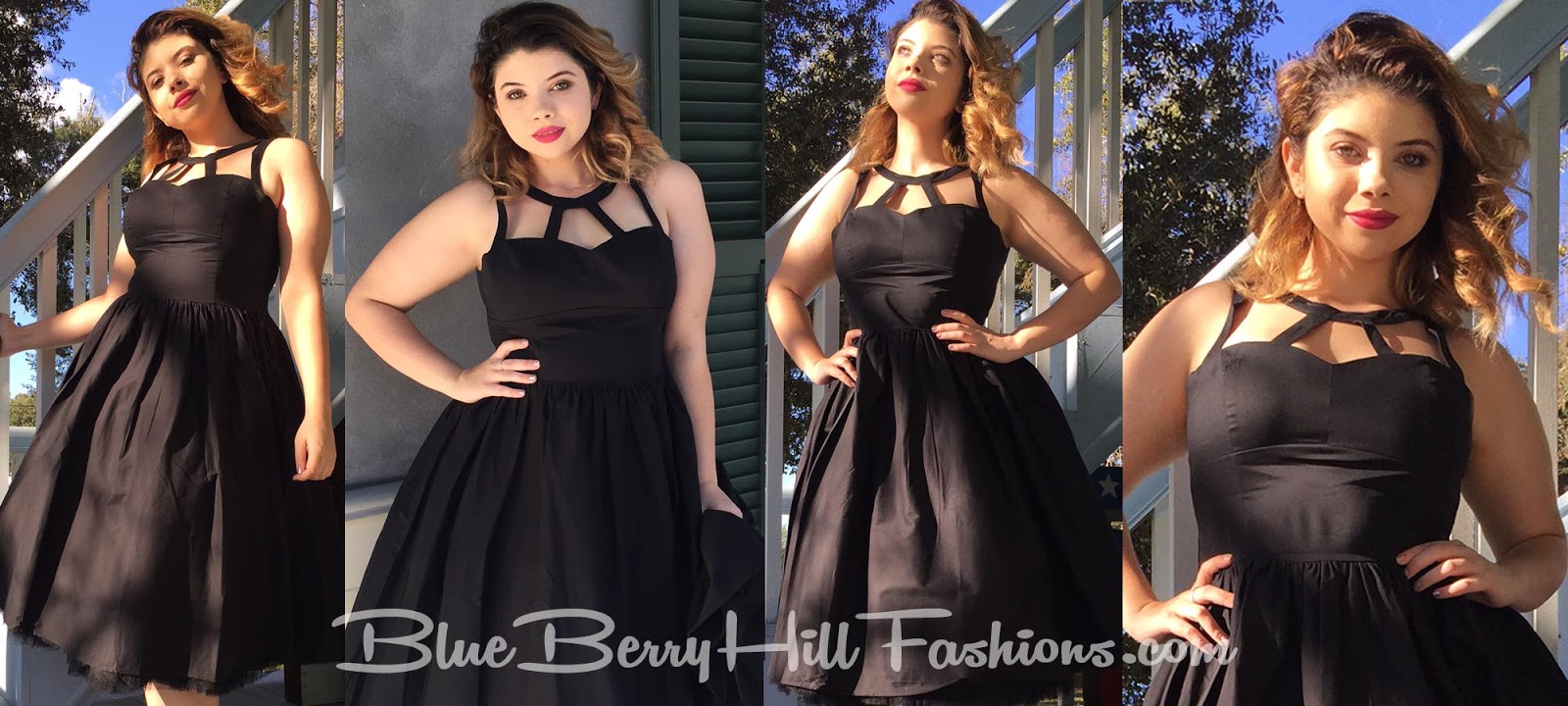 BlueBerry Hill Fashions: Gothic Black Strap Dress | xs to 4x
