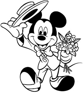 20 Sketsa Mewarnai Gambar Kartun Mickey Mouse Lucu Minnie Hitam