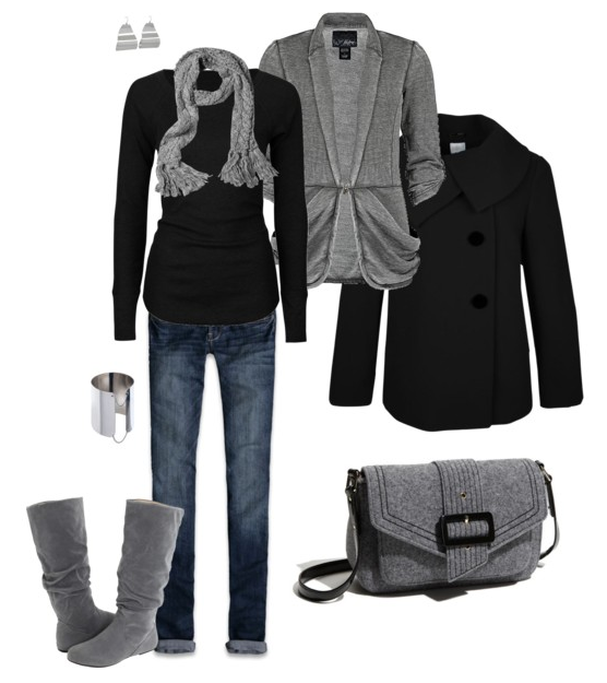 Halcyon Wings: Black and Grey Outfit