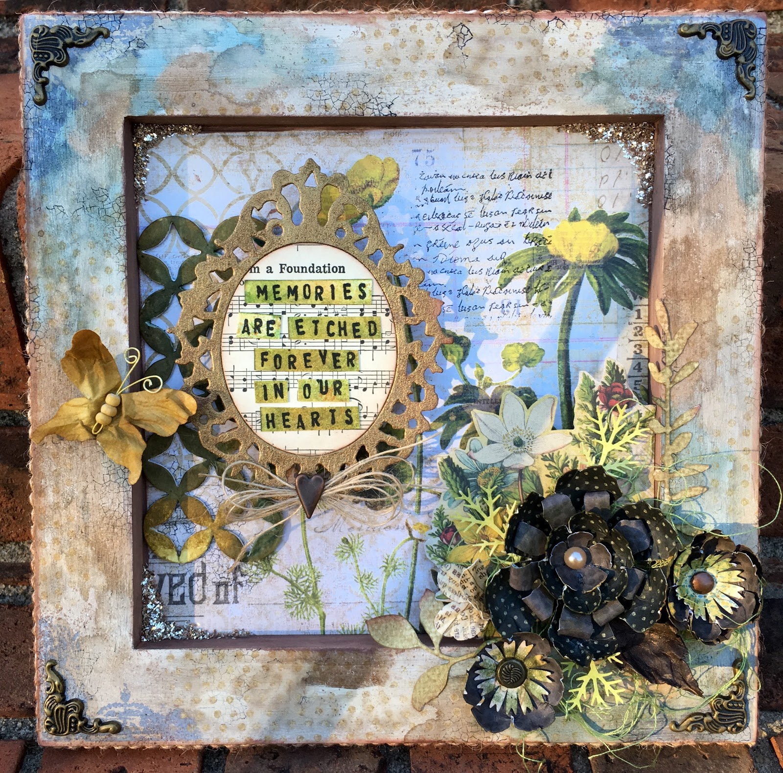 SewPaperPaint Tim Holtz Style Reverse Mixed Media Wood Canvas