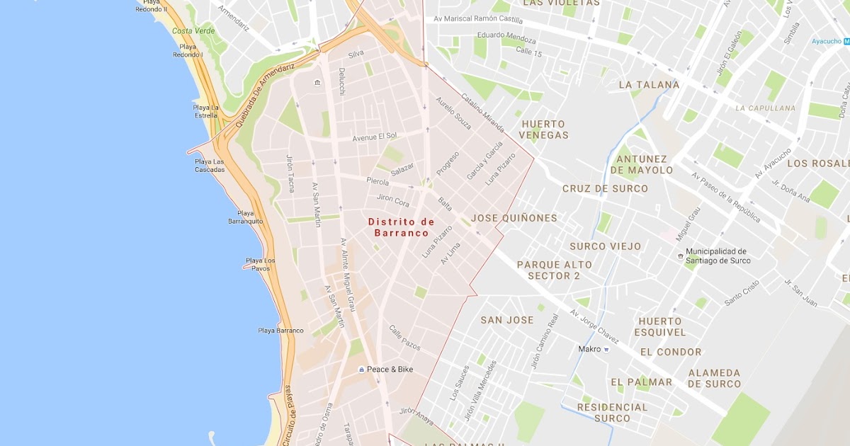 Casa América (Barranco Lima) Plano de Barranco