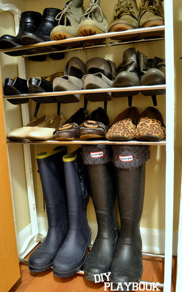 The Container Store shoe racks were perfect for our space