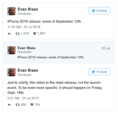 Jadwal Release iPhone 7 Apple