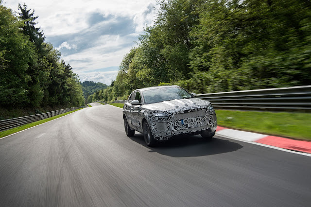 The Jaguar E-PACE during the tests at Nürburgring, Germany.