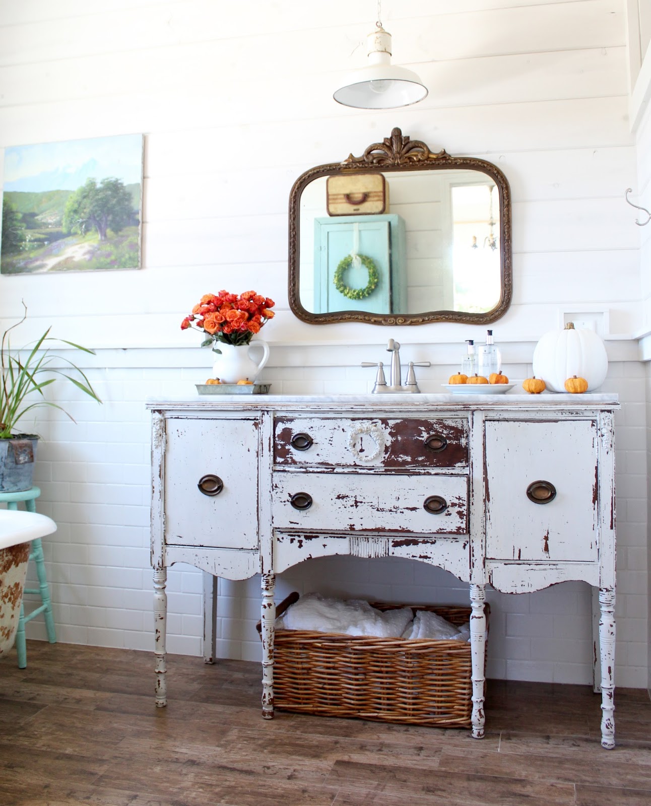 White Barn Yard Door In Dinning Room White Barn Yard Door In Dinning Room