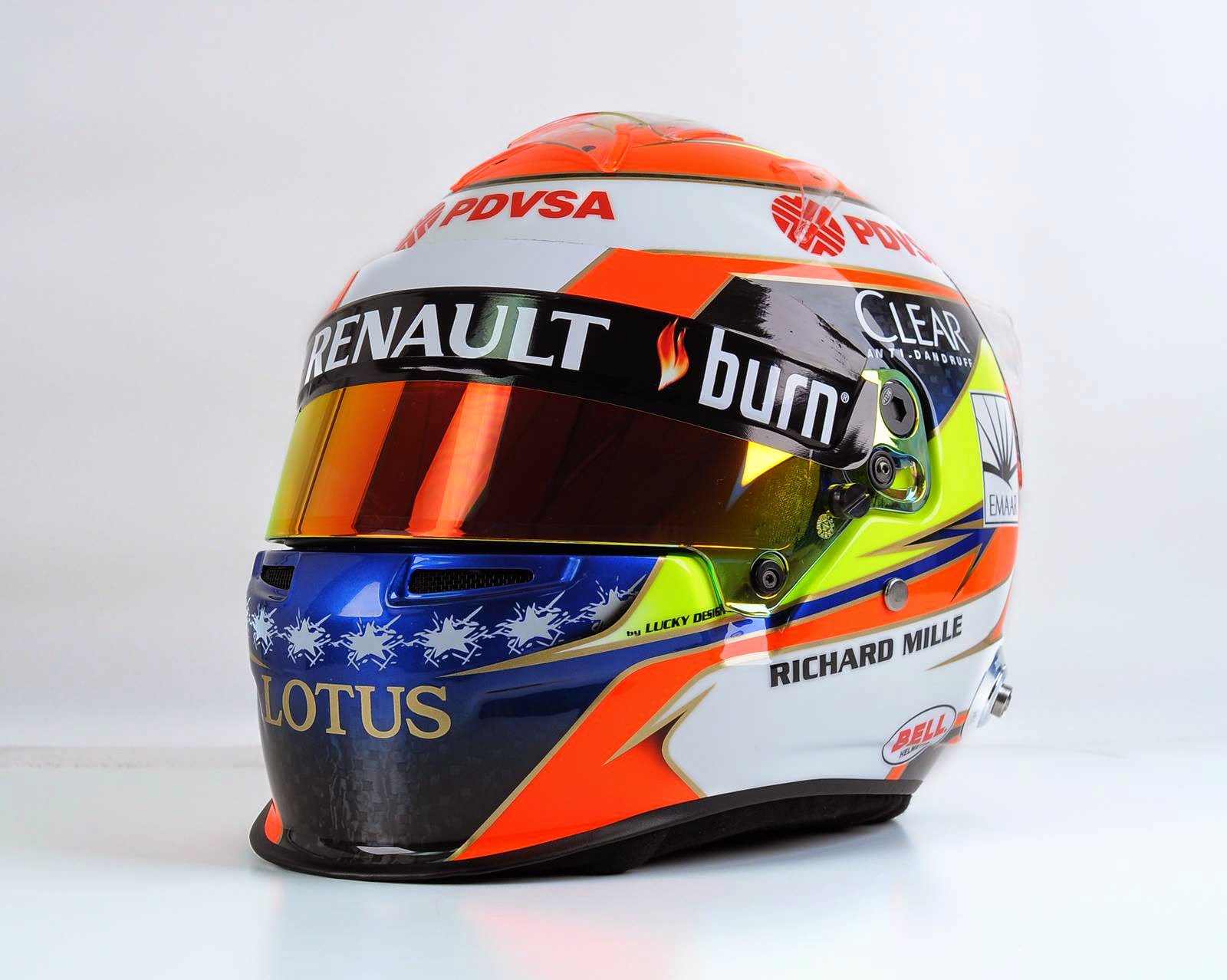 Racing Helmets Garage: Bell HP7 Carbon P.Maldonado Abu Dhabi 2014 by ...