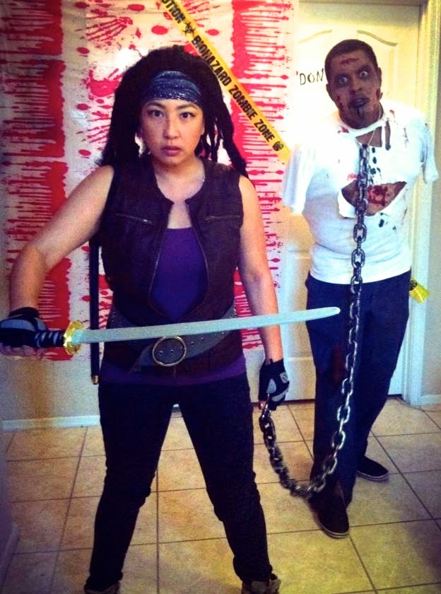 TWD Michonne and Zombie Pet Halloween Costume