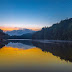Anoitecer Céu Estrelado Lago Floresta