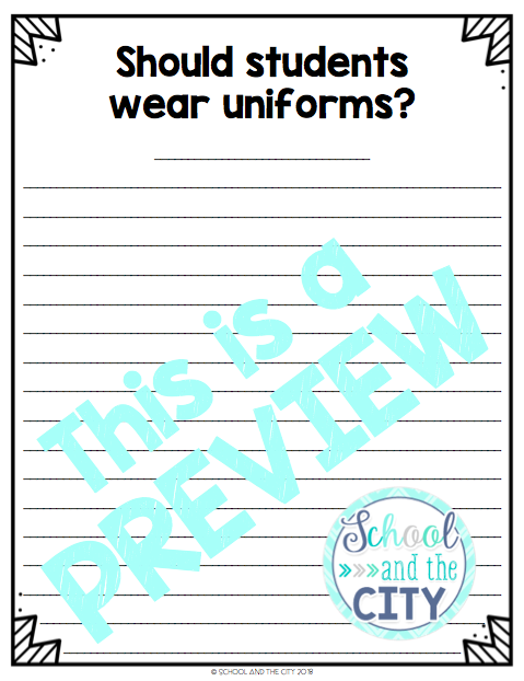 Opinion Writing with Text-Based Evidence - 3rd Grade (School and the City blog)