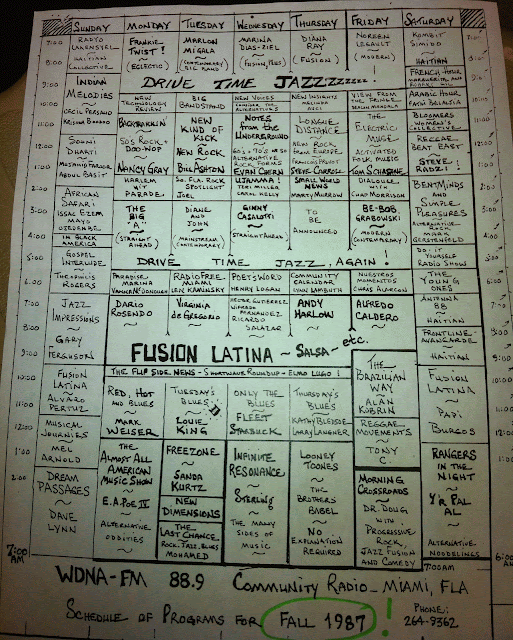 WDNA 1987 Program Schedule