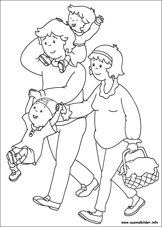 Malvorlagen zum Ausmalen: Caillou Ausmalbild