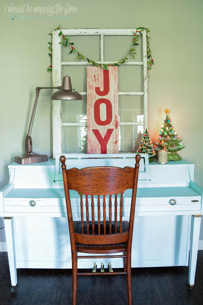 Christmas Home Tour for a 1970s ranch-style home that's been made over in a fun and quirky way!