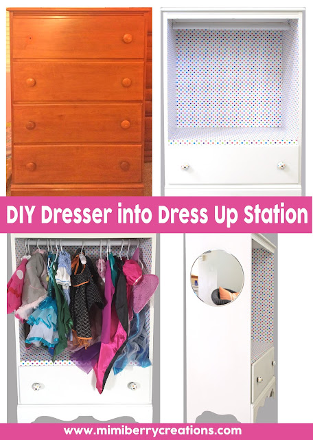 Mimiberry Creations Diy Dress Up Station, Dresser Turned Into Dress Up Closet