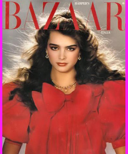 Брук шилдс на обложке. Harper's Bazaar обложка 1980 Брук Шилдс. Harper's Bazaar Italia June 1988 "linea punto colore".