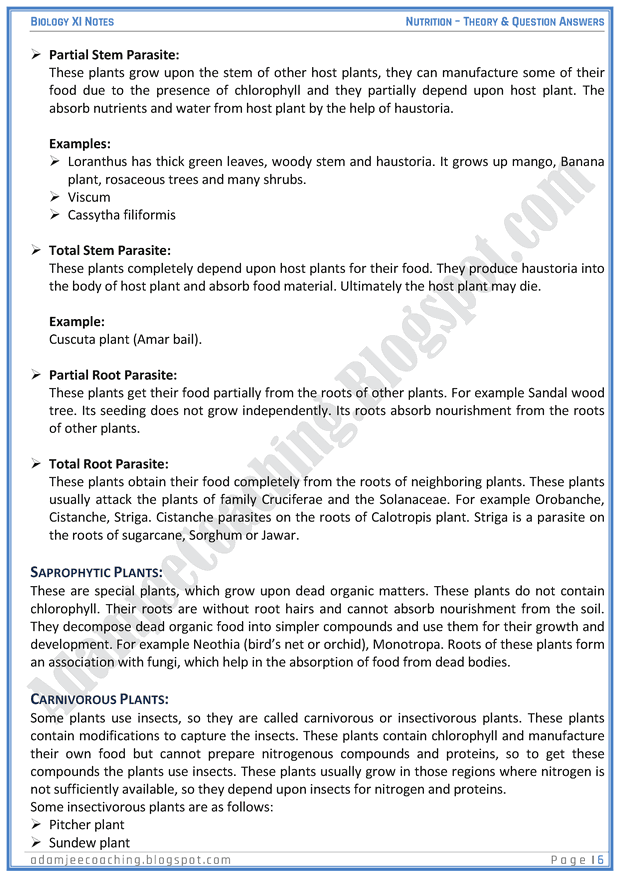 nutrition-descriptive-question-answers-biology-11th