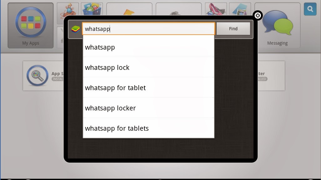 BlueStacks Whatsapp App Search