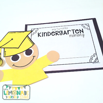 Looking for end of the year activities for the last week of school?  This end of the year pack is perfect for those last days of kindergarten.  Your students will love creating a memory book, first grade ready hat, first graders can, have, are mini-book, a graduate craft, and printable diplomas.  These will create the perfect keepsake for parents!
