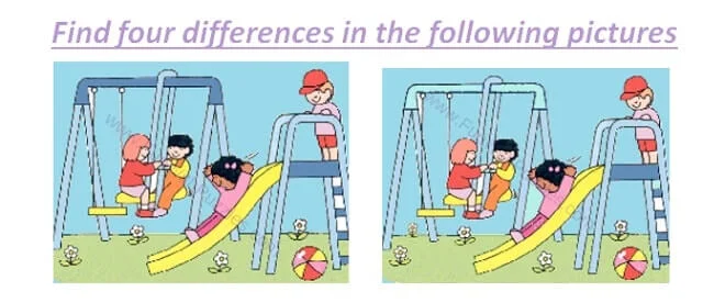 Difference Challenge: Picture Puzzles in which your challenge is to Spot the differences
