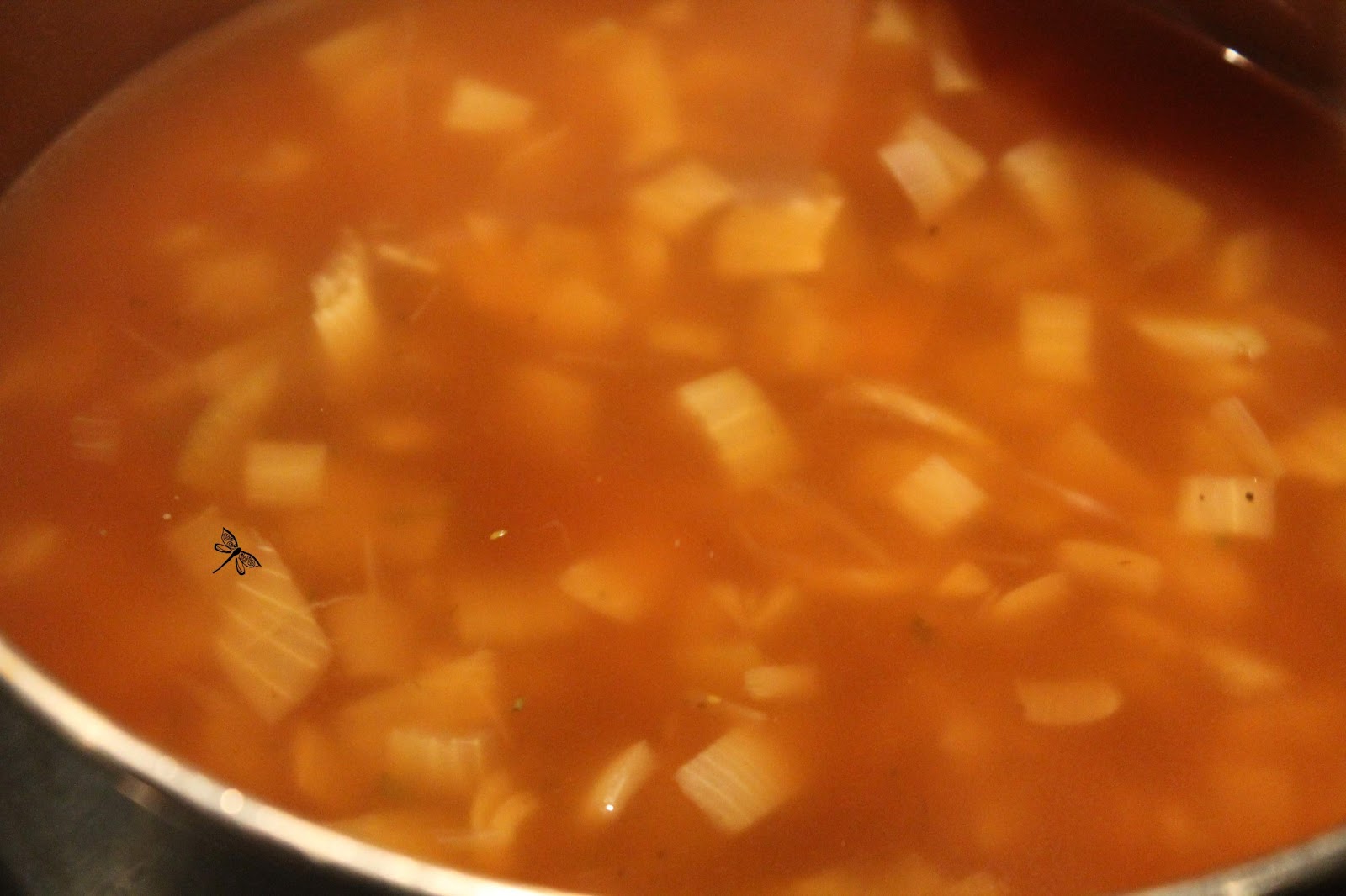 Libellule et ses spatules Bouillon maison pour fondue chinoise