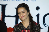 Shahid Kapoor & Shraddha Kapoor at The Official Trailer launch of movie HAIDER