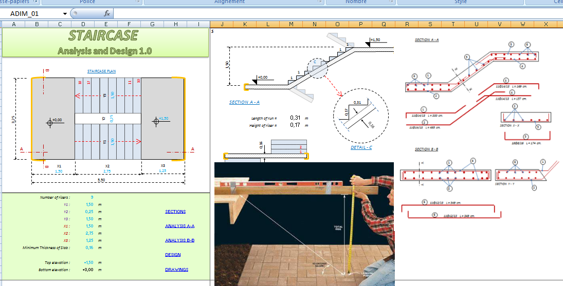 برنامج لدراسة و تصميم الانواع المختلفه من السلالم مجلتك المعمارية